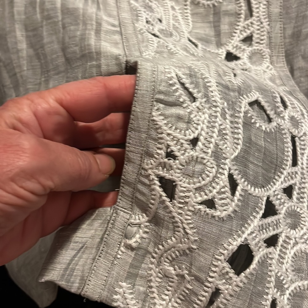 Chicos Grey Lightweight Jacket. Size 1 - image 3